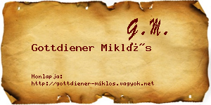 Gottdiener Miklós névjegykártya